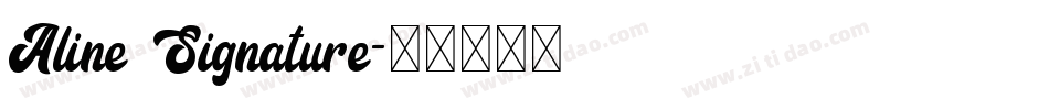 Aline Signature字体转换